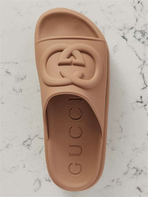 gucci rubber slide sandals dupe|gucci miami rubber platform slides.